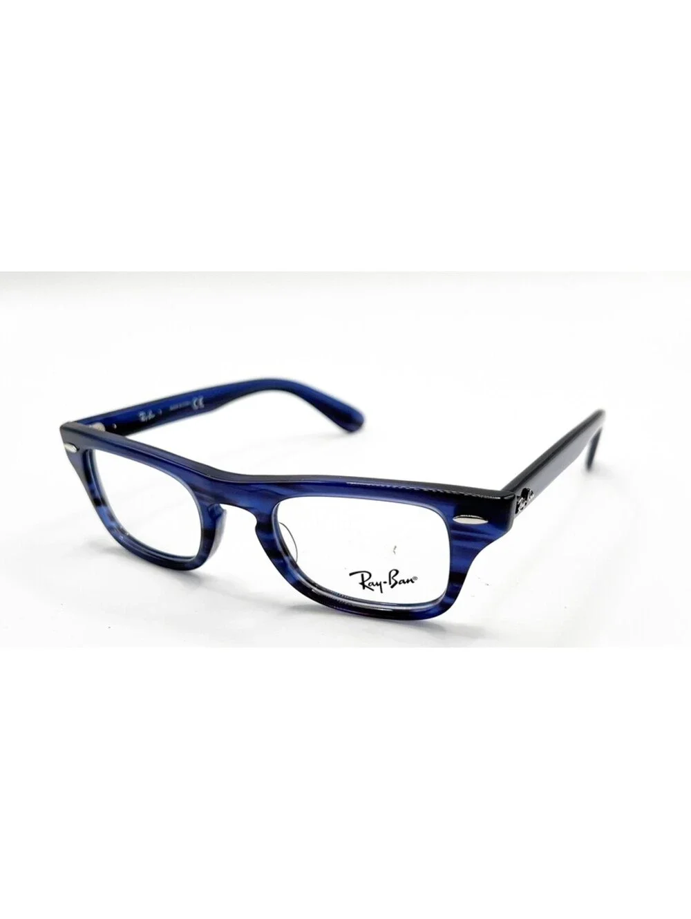 Ray Ban Rb 9083V Burbank Jr 3848 Striped Blue Authentic Eyeglasses 41-19-130